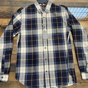 7 For All Mankind Men's Long Sleeve Shirt button dawn